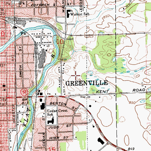 Topographic Map of Alan G Davis Park, MI