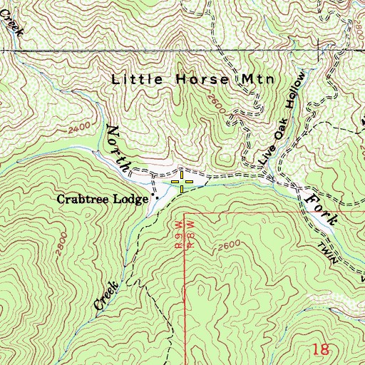 Topographic Map of Alder Creek, CA