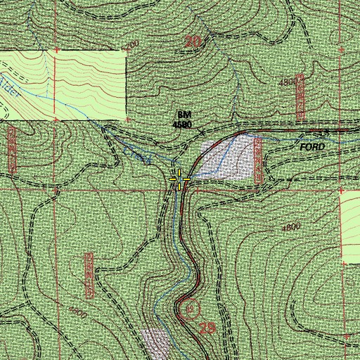 Topographic Map of Alder Creek, CA