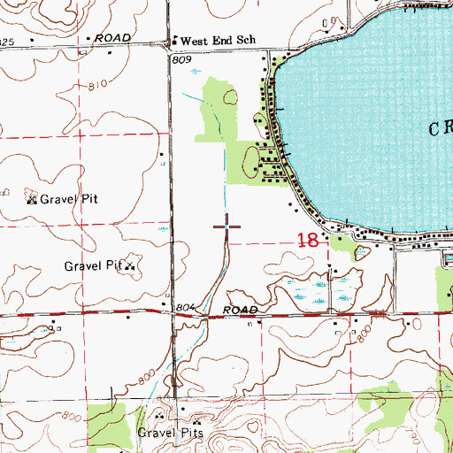 Topographic Map of Crystal Golf Course, MI