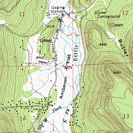 Topographic Map of Amberon Flat, AZ
