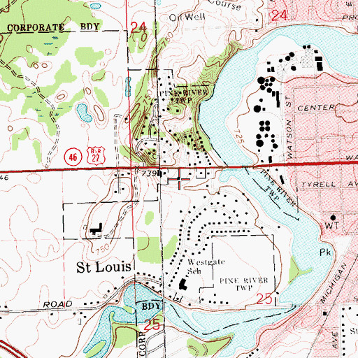 Topographic Map of Church of Christ, MI