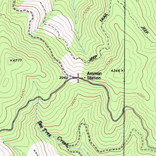 Topographic Map of Ammon Station, CA