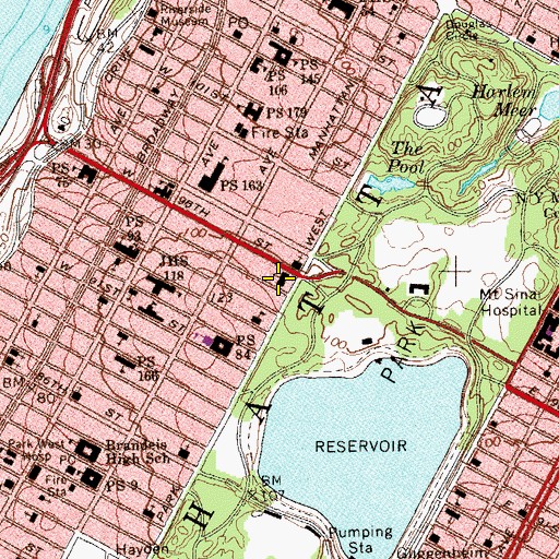 Topographic Map of Alexander Robertson School, NY