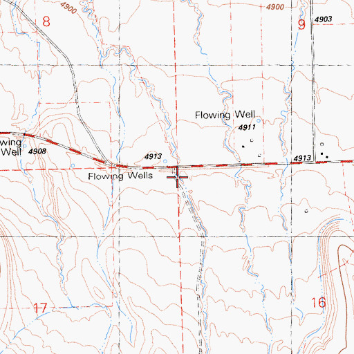 Topographic Map of Antelope Valley, CA