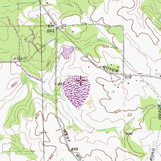 Topographic Map of Griffin Quarry, GA