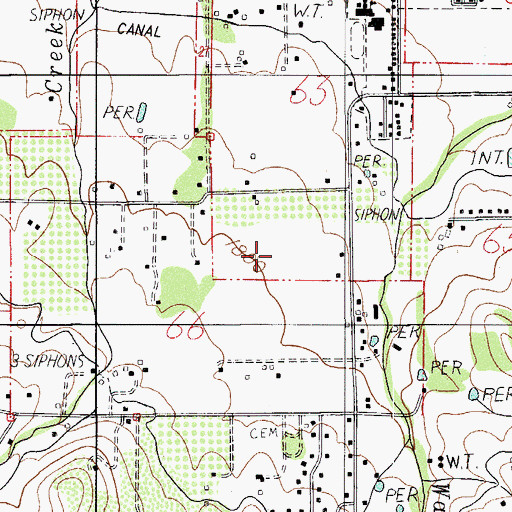 Topographic Map of Carter Orchards, OR