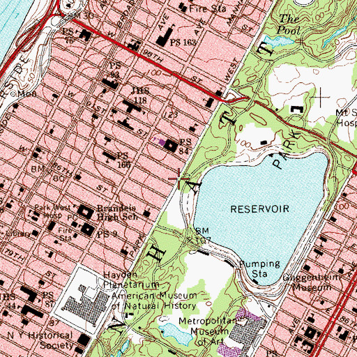 Topographic Map of Dwight School, NY