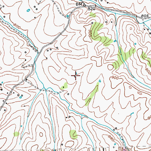Topographic Map of Woodland Hall Farm (historical), KY
