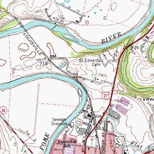 Topographic Map of Ashbrook Distillery Railroad Station (historical), KY