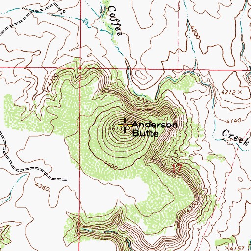 Topographic Map of Anderson Butte, AZ