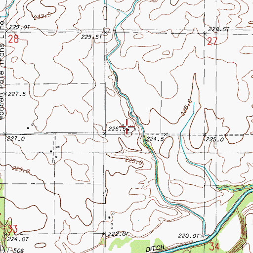 Topographic Map of Cow Creek Farm, IL