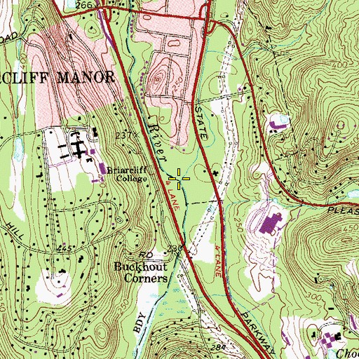 Topographic Map of Washburn Brook, NY