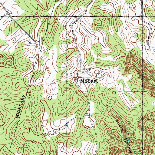 Topographic Map of Hobart Post Office (historical), KY