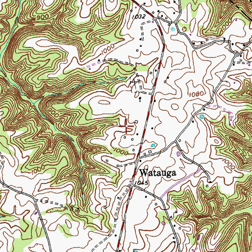 Topographic Map of Pine Grove School (historical), KY