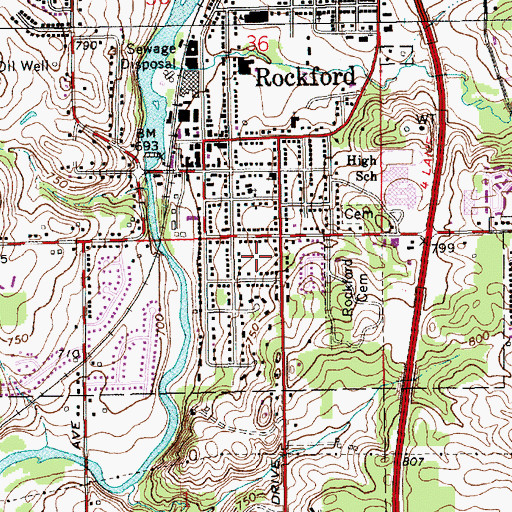Topographic Map of Rotary Park, MI