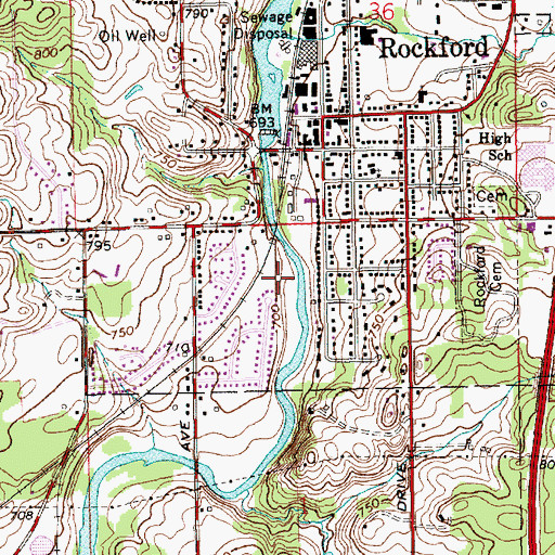 Topographic Map of Richardson-Sowerby Park, MI