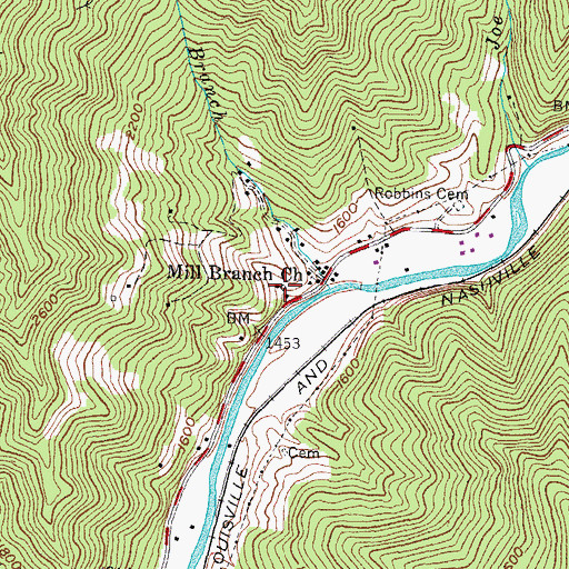 Topographic Map of Devall Post Office (historical), KY