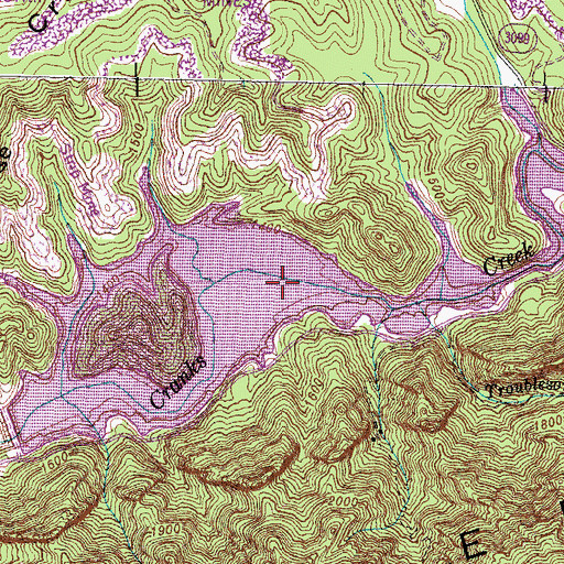 Topographic Map of Herb Smith Lake, KY