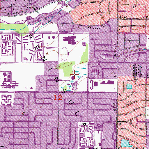 Topographic Map of Lake Vista Park, FL