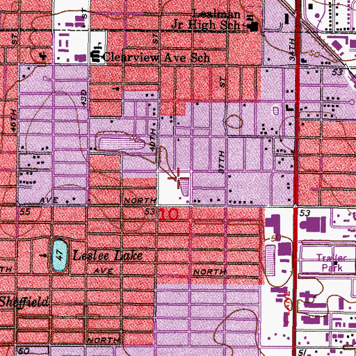 Topographic Map of Gladden Park, FL