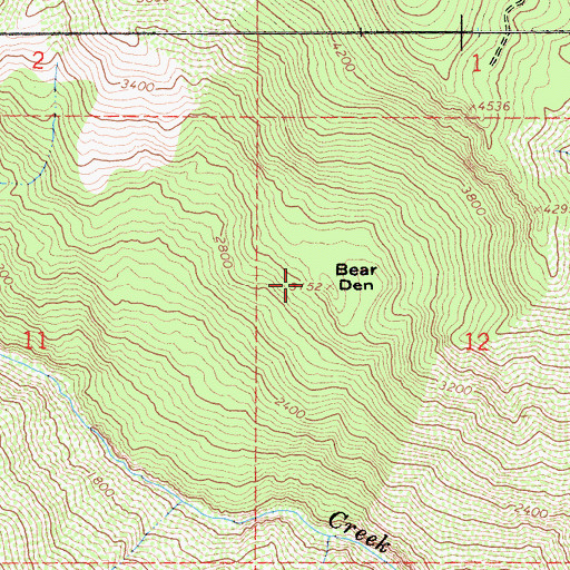 Topographic Map of Bear Den, CA