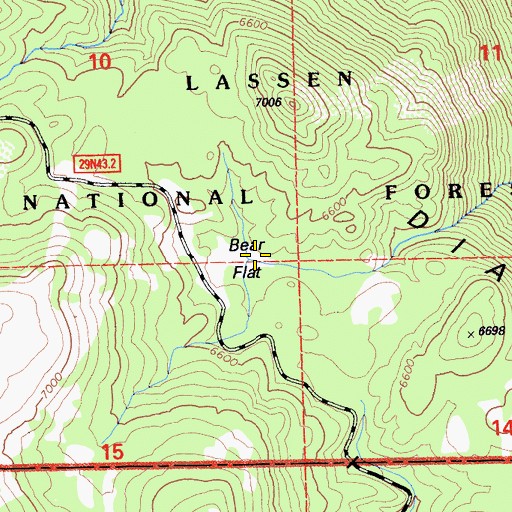 Topographic Map of Bear Flat, CA