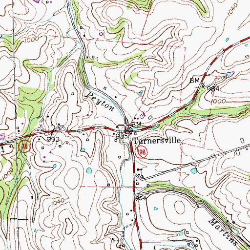Topographic Map of Hanging Fork, KY