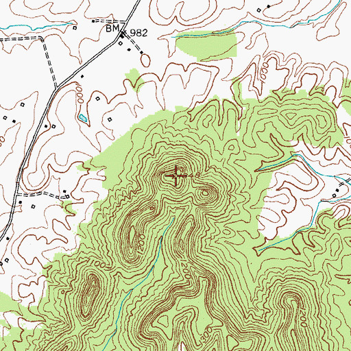 Topographic Map of Collier Knob, KY