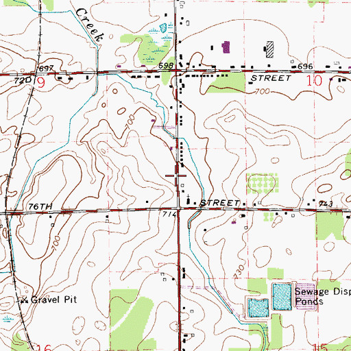 Topographic Map of Zion Christian School, MI