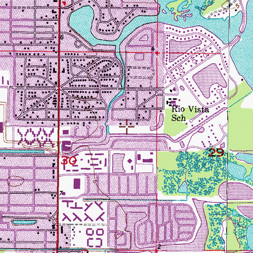 Topographic Map of Rio Vista Park, FL