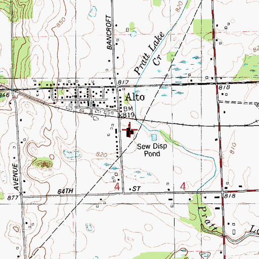 Topographic Map of Alto Elementary School, MI