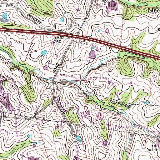 Topographic Map of Big Long Run, KY