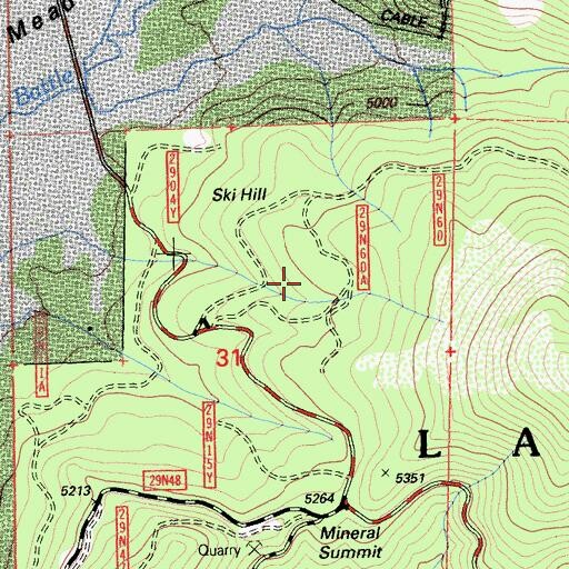 Topographic Map of Bear Wallow Campground, CA