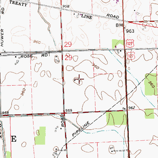 Topographic Map of Stucke Grain Farms, OH