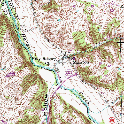 Topographic Map of Manton School (historical), KY