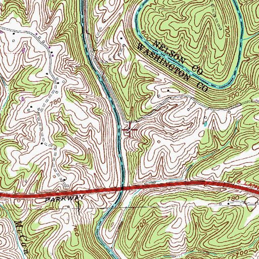 Topographic Map of Monfort (historical), KY