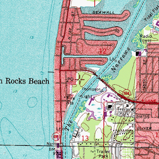Topographic Map of Chief Chic-A-Si Park, FL