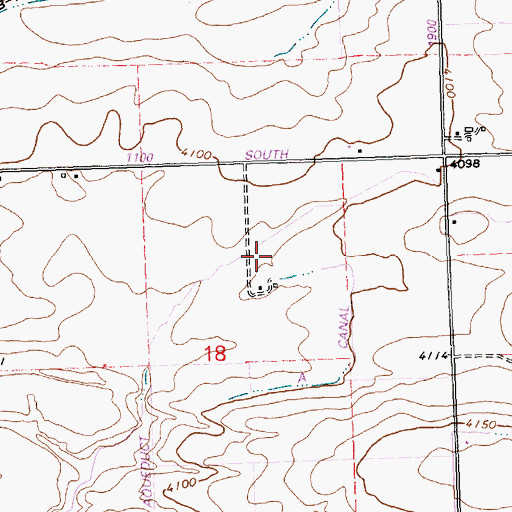Topographic Map of A Drain, ID