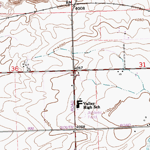 Topographic Map of Lateral C-17, ID