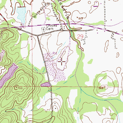 Topographic Map of Ohatchee Quarry, AL