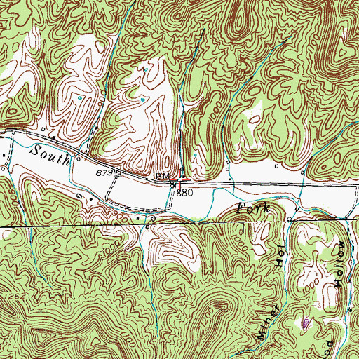 Topographic Map of Matheny Lane Hollow, KY
