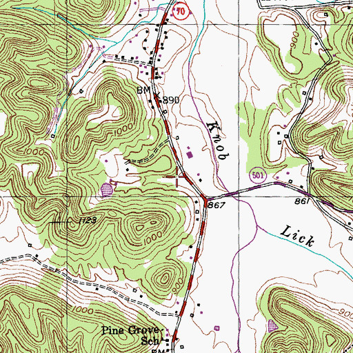 Topographic Map of Wa-kon-da-ho Camp, KY