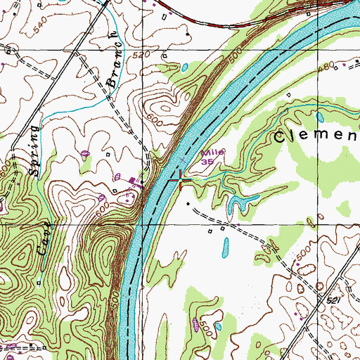 Topographic Map of Buffalo Crossing Landing (historical), KY