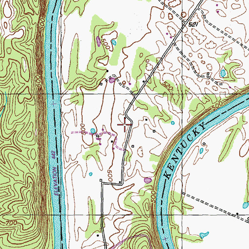 Topographic Map of School Number Twenty-One (historical), KY