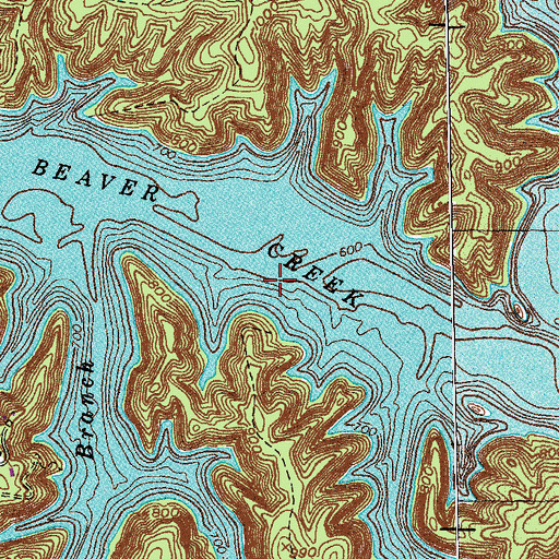 Topographic Map of Beaver Creek Baptist Church (historical), KY