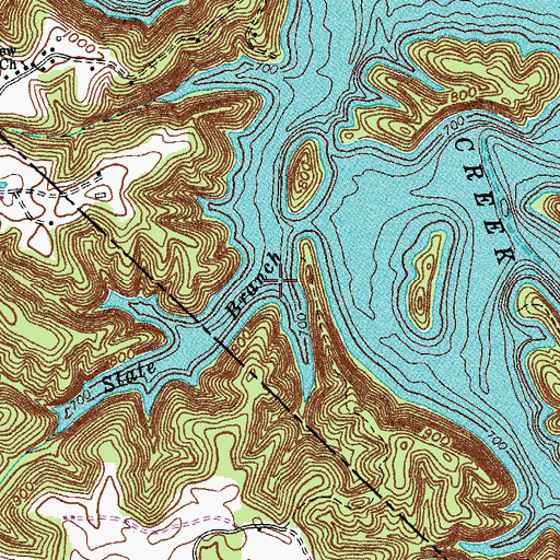 Topographic Map of Happy Hollow (historical), KY