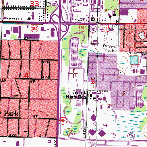 Topographic Map of Al Lopez Park, FL