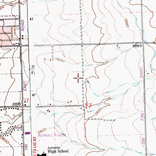 Topographic Map of Lateral M-9, ID