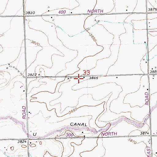 Topographic Map of Lateral R-3, ID